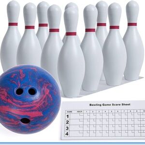 Champion White and Blue Bowling Set